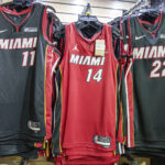 Miami, Florida, Miami International Airport, Miami Heat store souvenirs, NBA basketball team, clothing jerseys uniforms, sale display